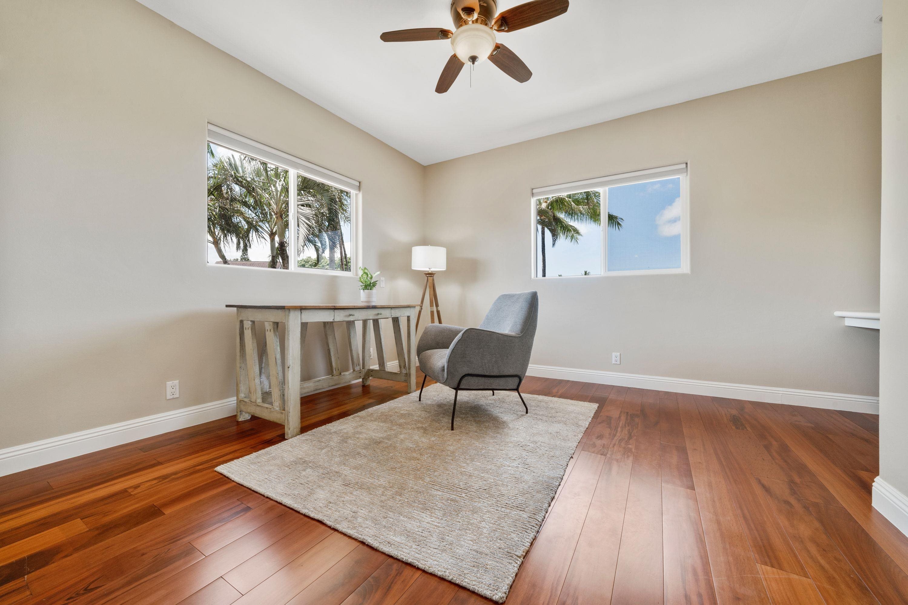 500 North Holokai Place Haiku, HI 96708 - Photo 20 of 30 a workspace with wooden floor