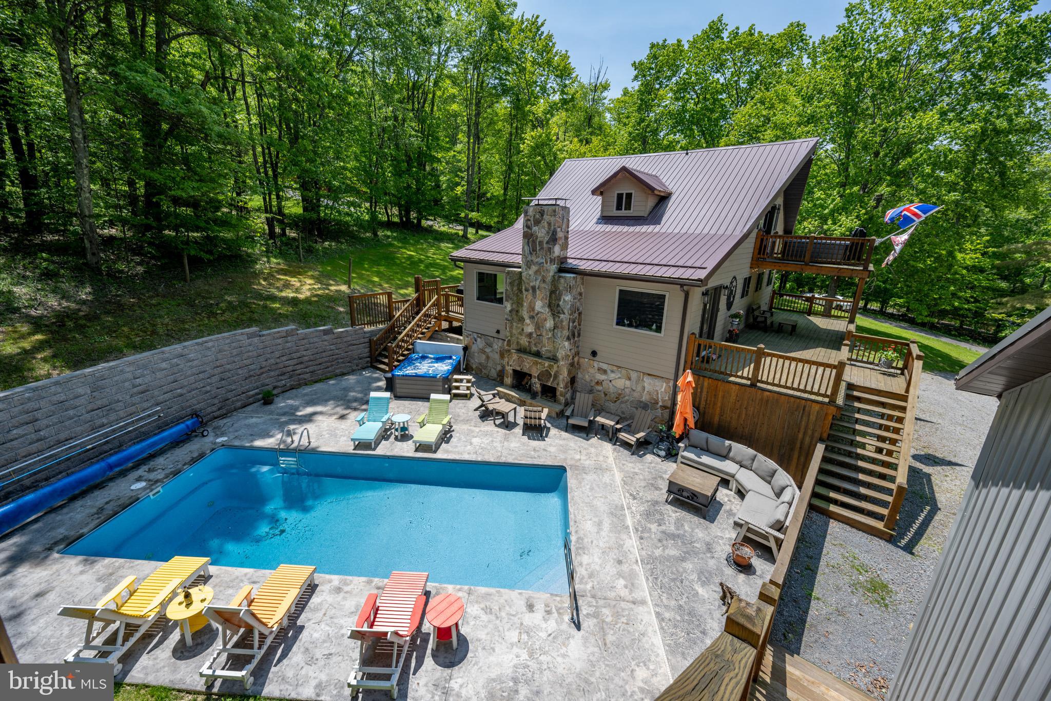 Amazing patio setup with saltwater pool!