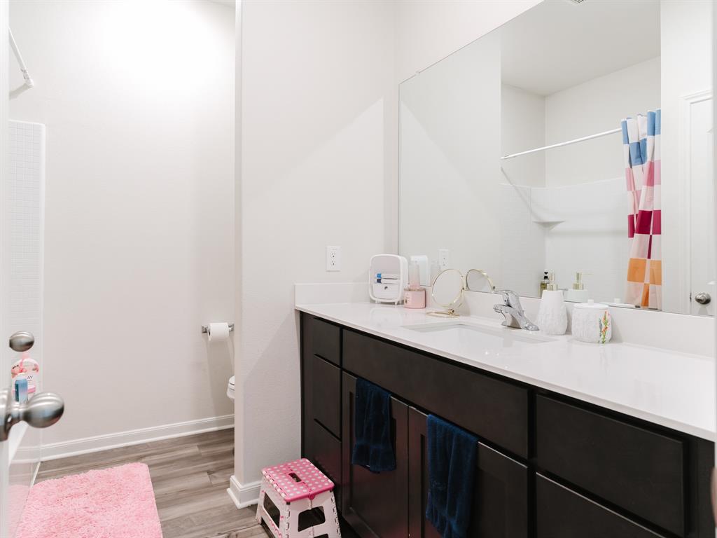 608 Aqueduct Drive Seagoville, TX 75159 - Photo 15 of 20 a bathroom with a sink and a mirror