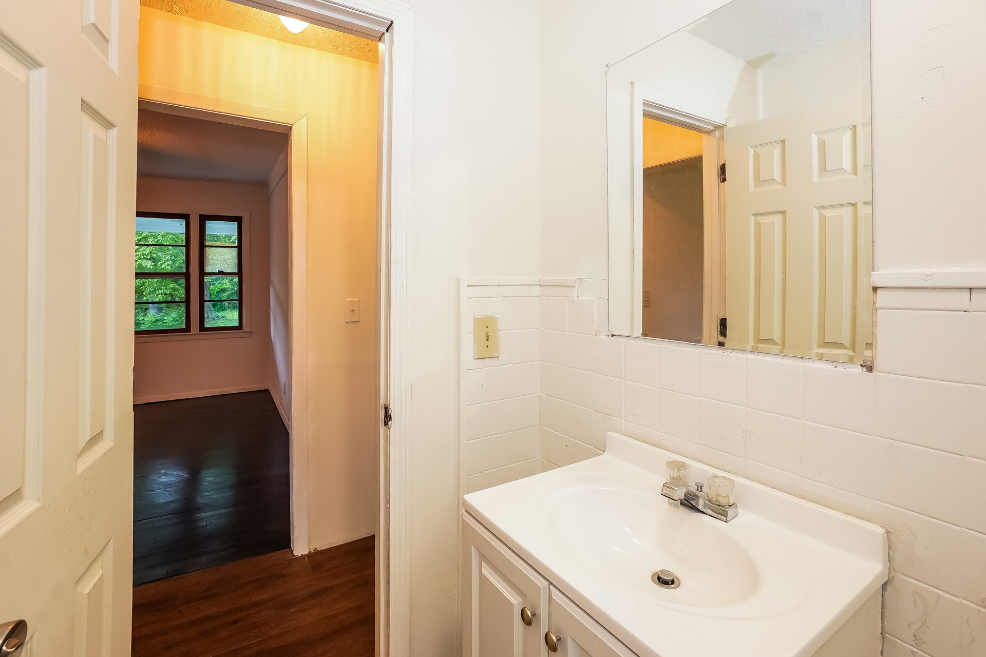231 Foston Chapel Road Hopkinsville, KY 42240 - Photo 14 of 20 a bathroom with a sink and a mirror