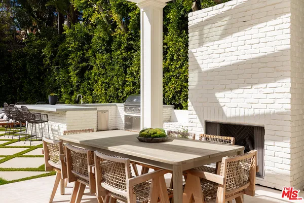 a view of an outdoor space with seating area