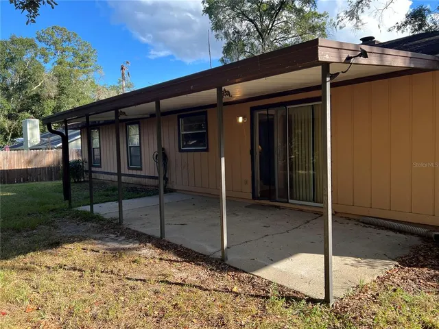 a backyard of a house