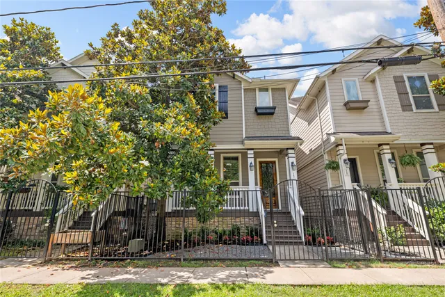 front view of a house with a street