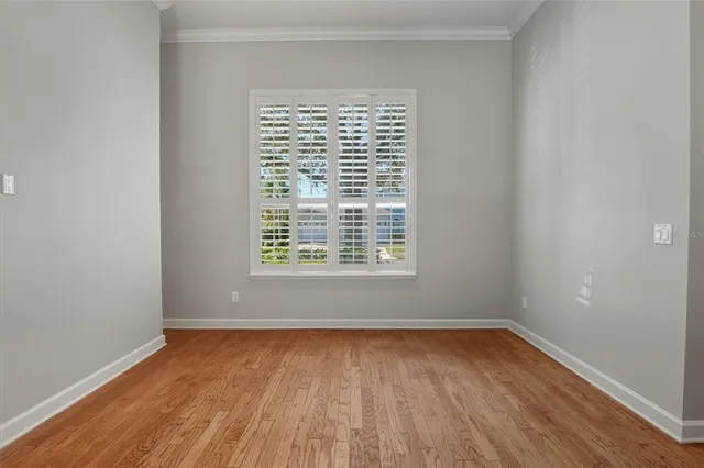 an empty room with a window