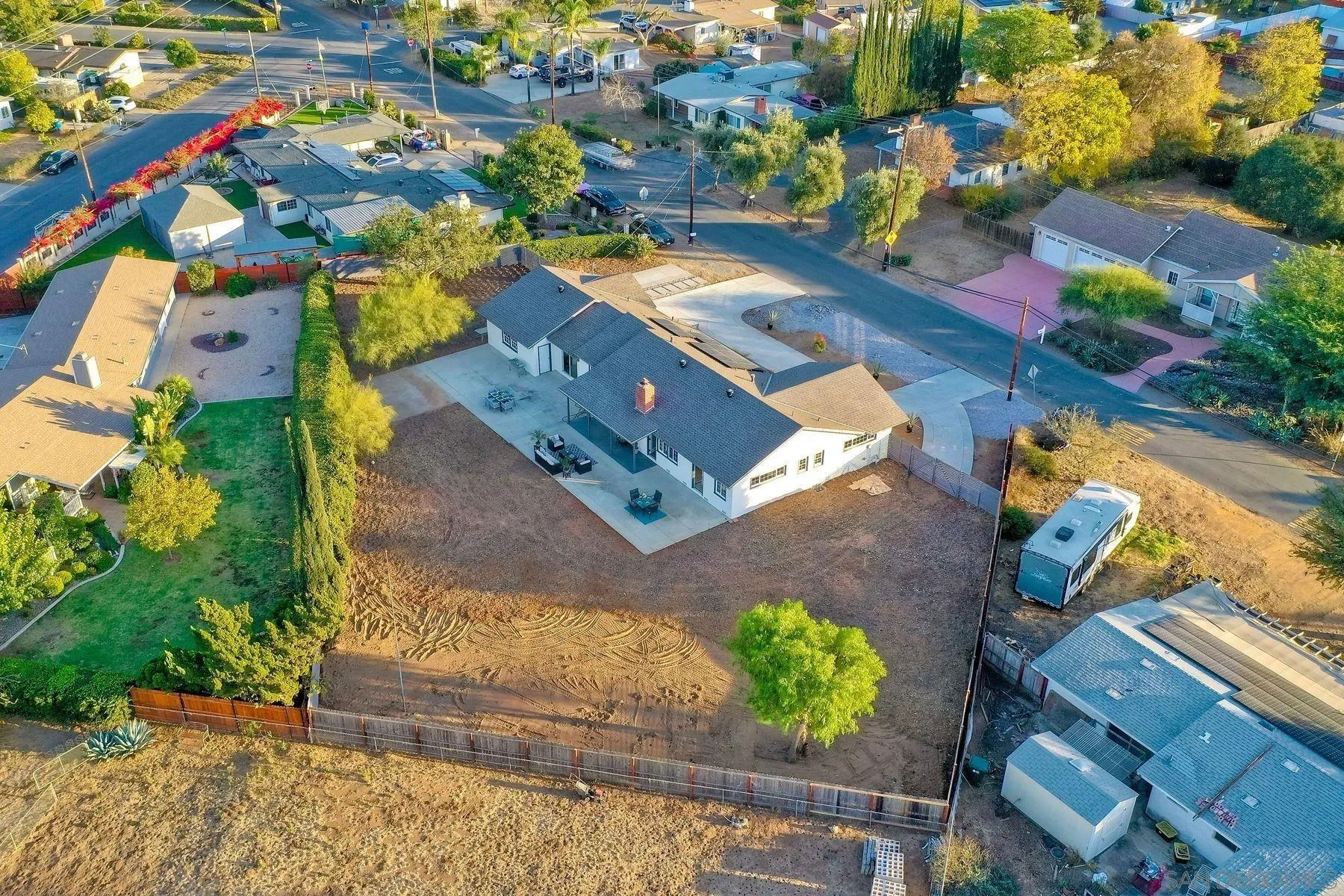 730 Montview Drive Escondido, CA 92025 - Photo 43 of 47 an aerial view of a house with a yard basket ball court