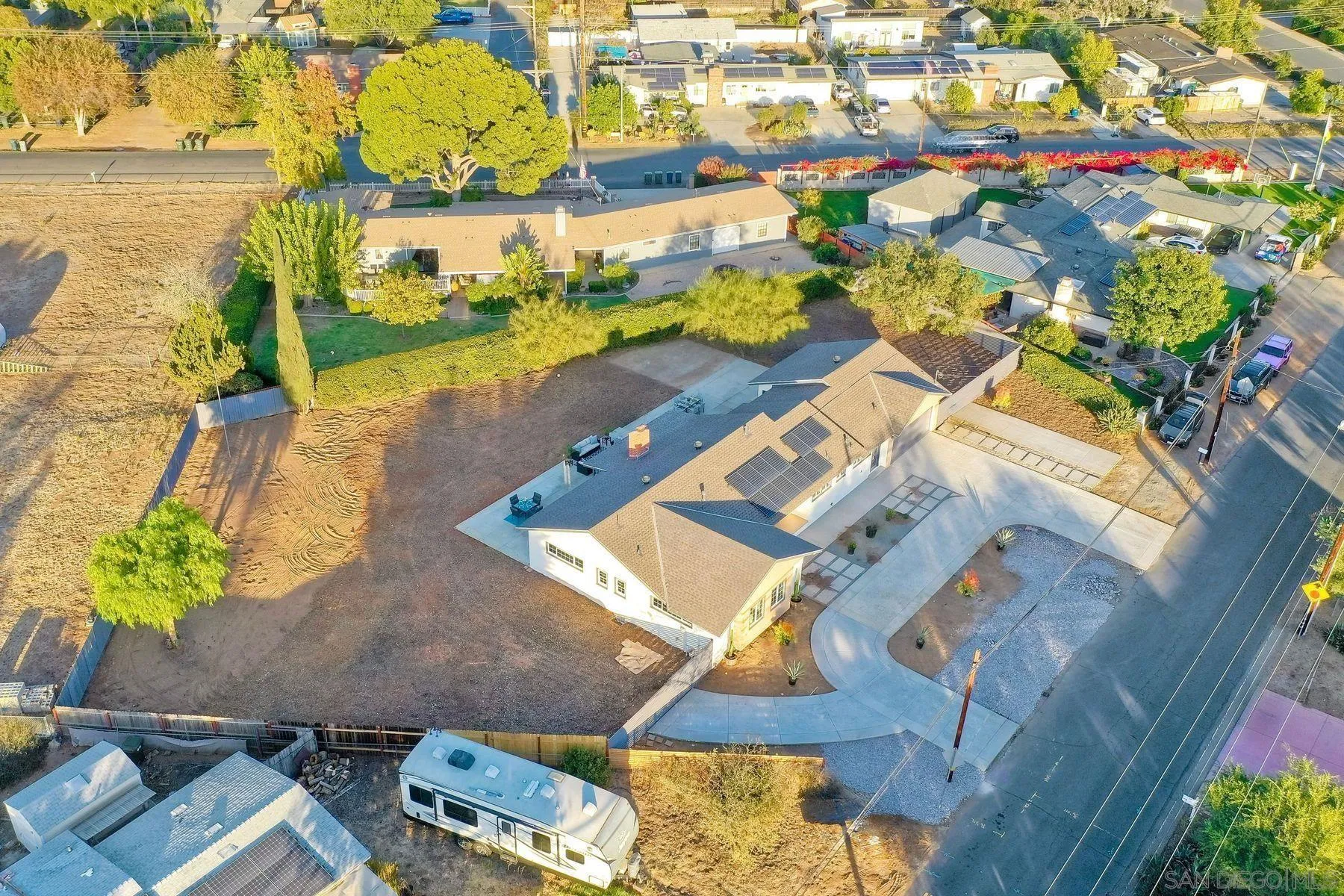 730 Montview Drive Escondido, CA 92025 - Photo 44 of 47 an aerial view of a house with a swimming pool