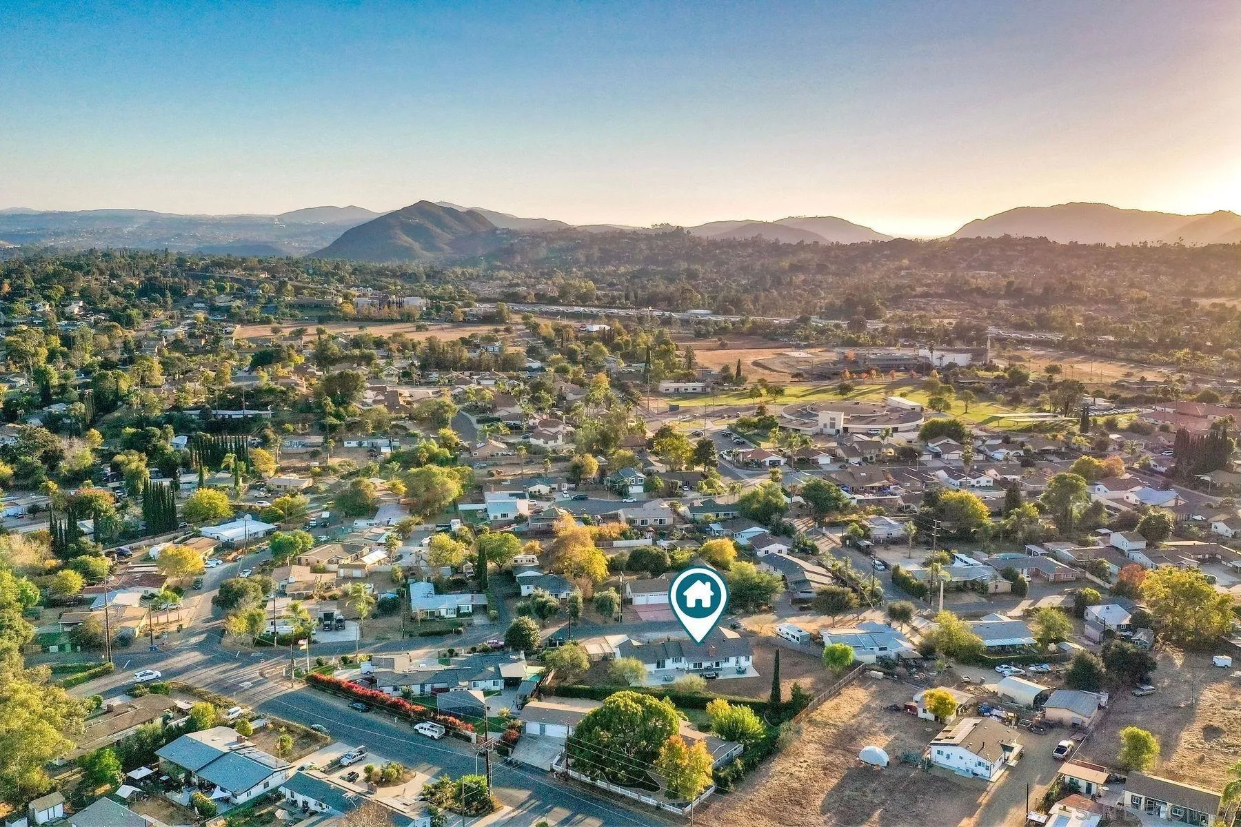 730 Montview Drive Escondido, CA 92025 - Photo 46 of 47 an aerial view of residential houses with outdoor space and trees