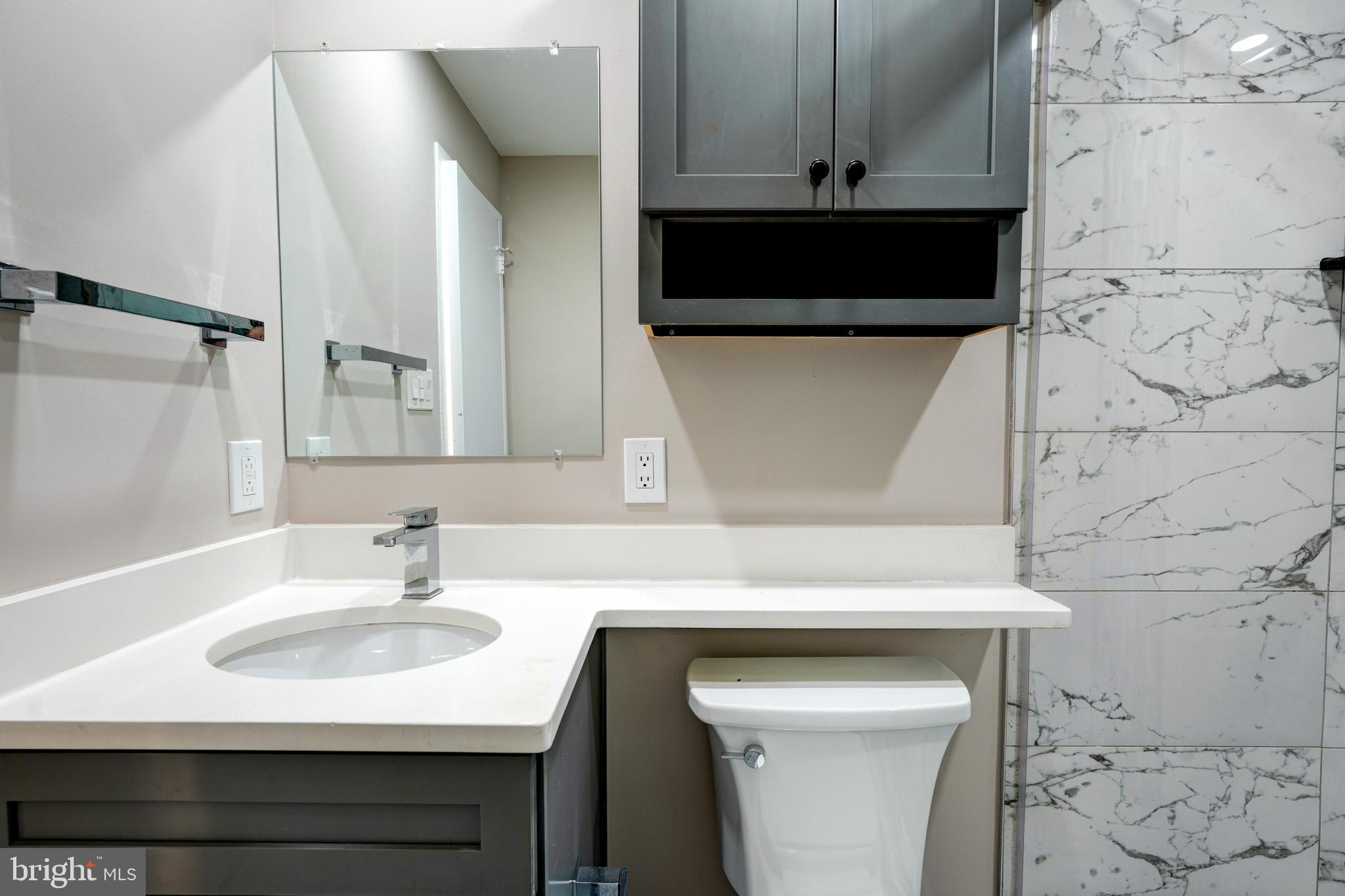 1900 Lyttonsville Road, Unit 211 Silver Spring, MD 20910 - Photo 25 of 46 a bathroom with a sink and a mirror