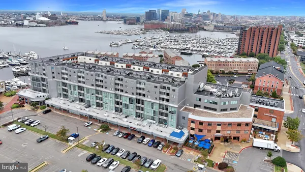 an aerial view of a city