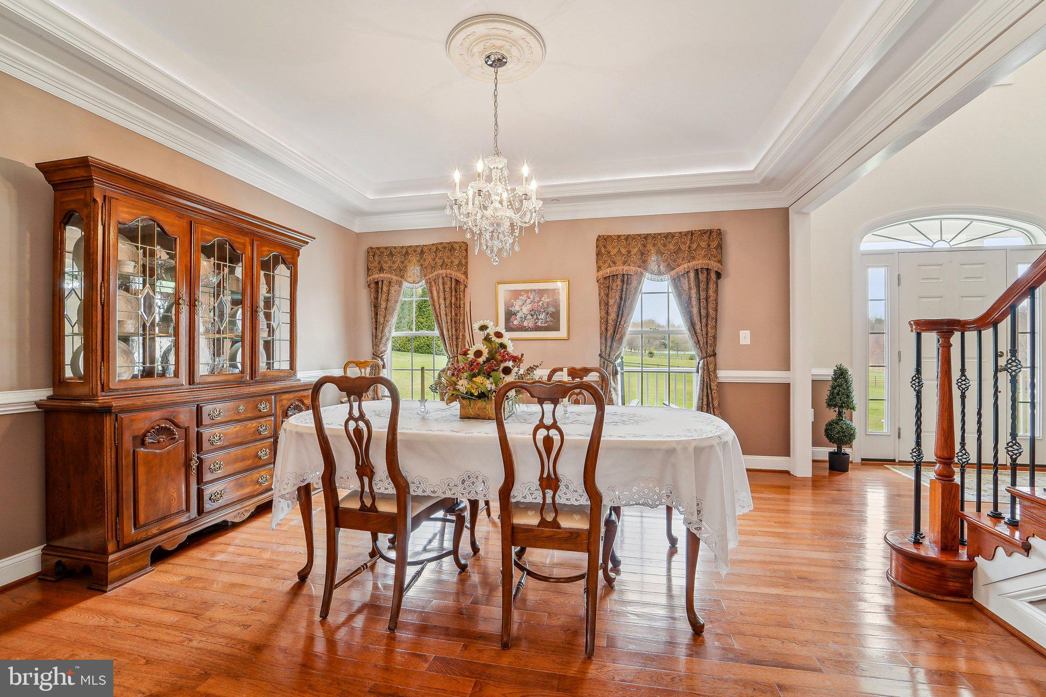 13936 Rover Mill Road West Friendship, MD 21794 - Photo 9 of 73 a view of a dining room with furniture window and wooden floor