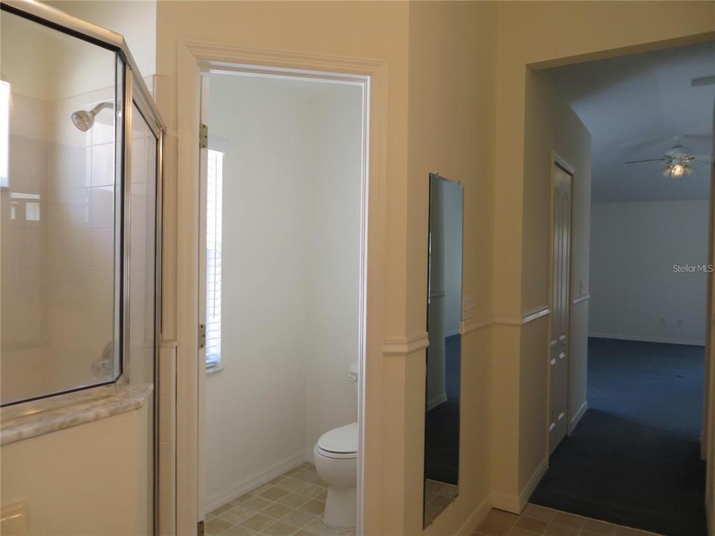 1012 Torreya Way Odessa, FL 33556 - Photo 23 of 40 a bathroom with a granite countertop shower and a toilet