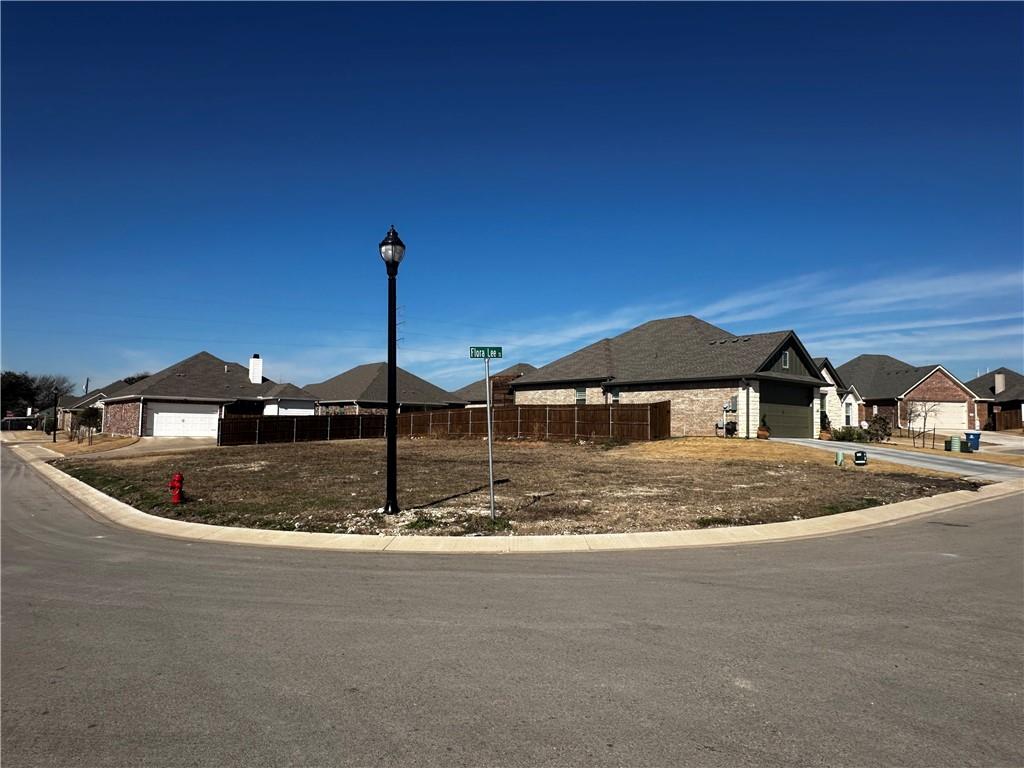 a close view of a house with a yard