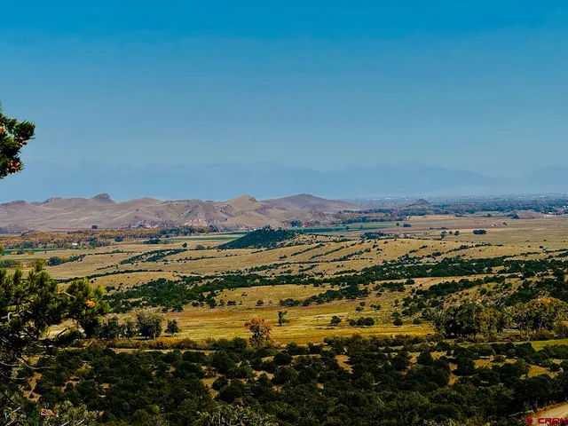 a view of a city with mountains in the background