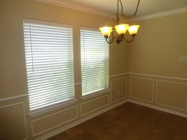 a view of a room with a window