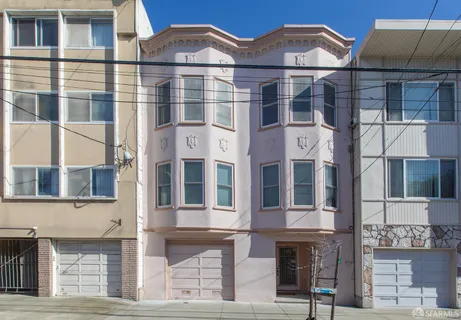 a front view of a building