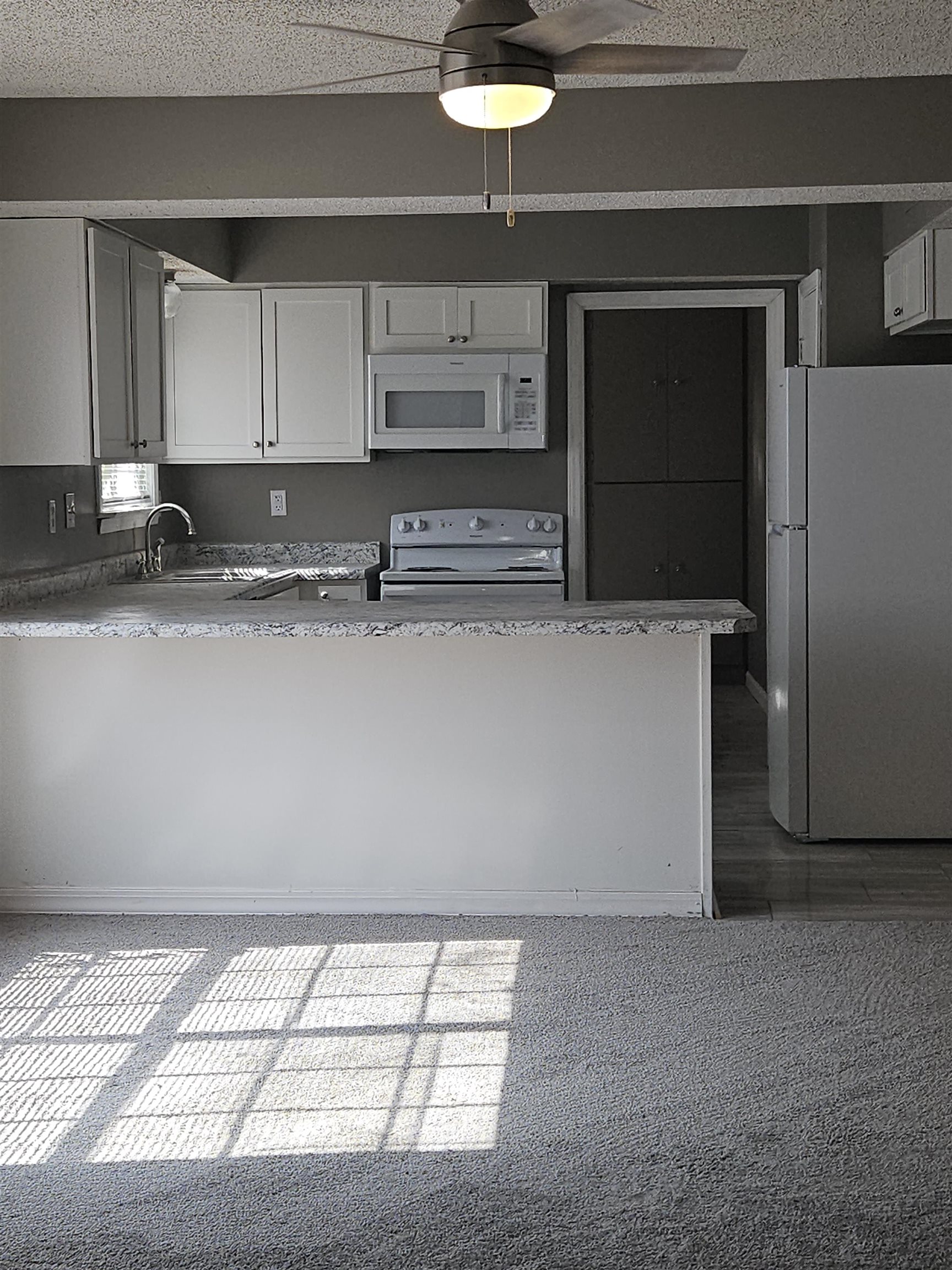 6223 Ashton Road, Unit 6223A Memphis, TN 38134 - Photo 4 of 14 a kitchen with stainless steel appliances a refrigerator a stove a microwave and cabinets