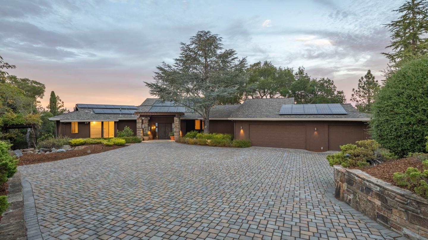 16353 Aztec Ridge Drive Los Gatos, CA 95030 - Photo 3 of 61 front view of a house with a yard