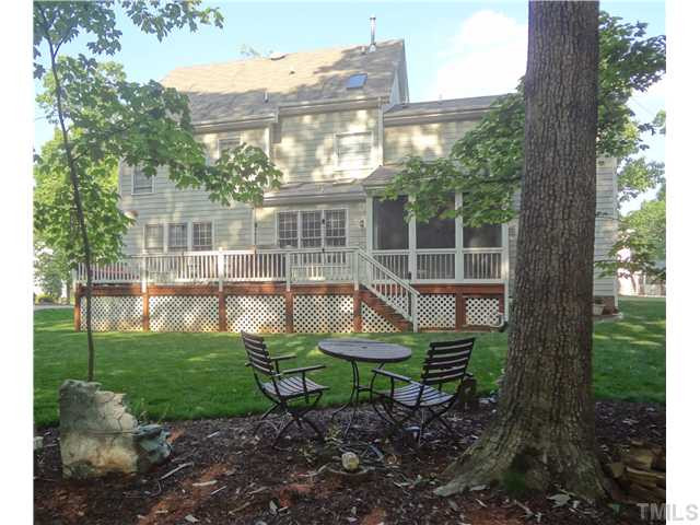 9321 Stone Mountain Road Raleigh, NC 27613 - Photo 17 of 25 Check out the view of the house from quiet setting area at edge of the yard. Exterior Back