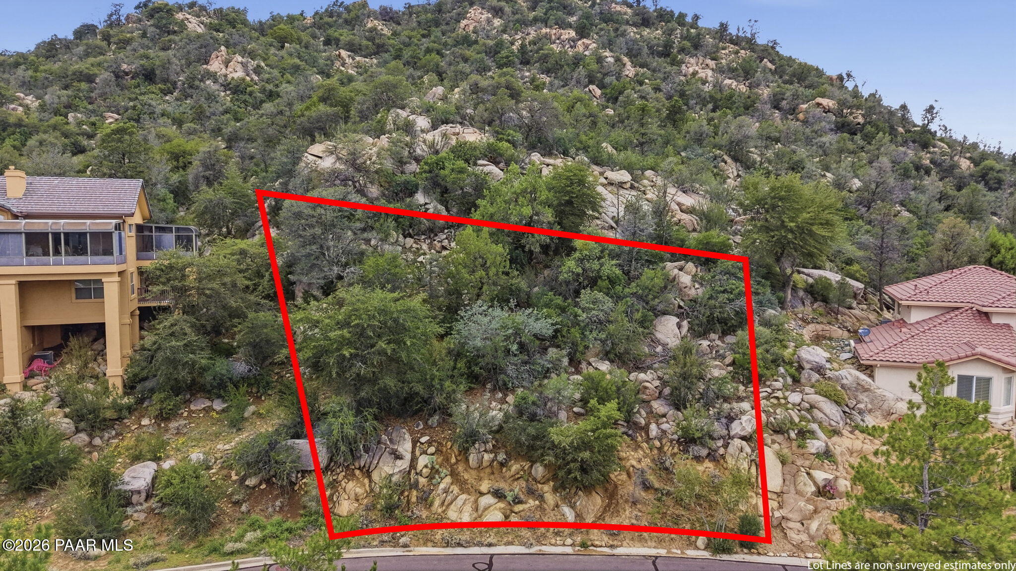 2093 Meadowbrook Road Prescott, AZ 86303 - Photo 11 of 20 11-Aerial 7 Lot Line