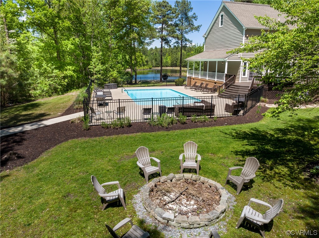 5101 Moseley Road Moseley, VA 23120 - Photo 44 of 46 a view of a house with backyard porch and sitting area