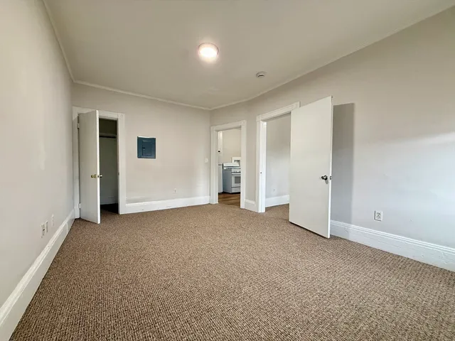 an empty room with a natural light