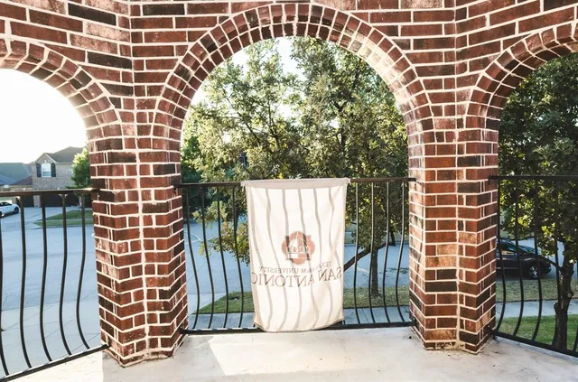 a view of a door with a door