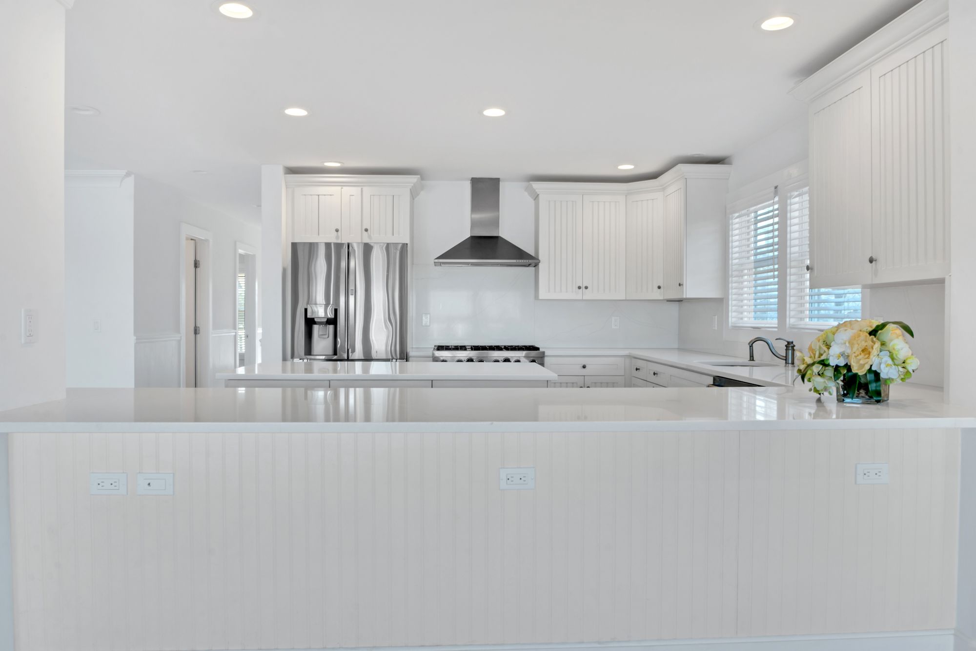 798 Dune Road Westhampton Beach, NY 11978 - Photo 11 of 22 a view of living room with stainless steel appliances granite countertop furniture