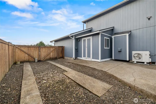 a view of a house with a patio