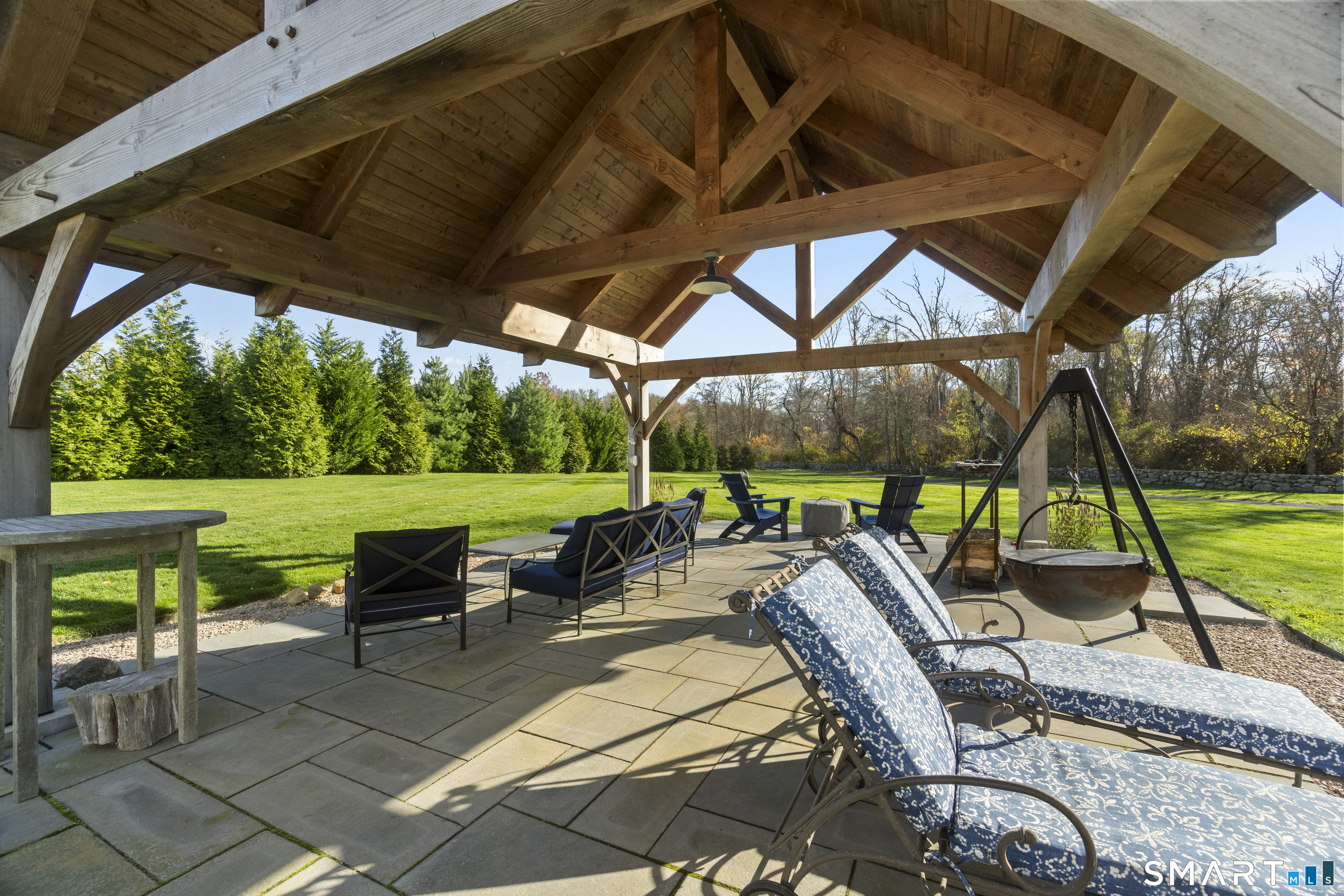 54 Barnes Road Stonington, CT 06378 - Photo 4 of 40 20' x 16' Post and Beam Pavilion.