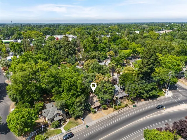 an aerial view of multiple house