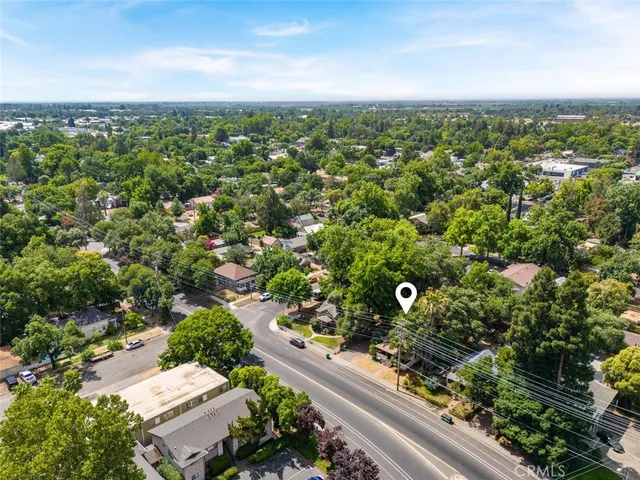 an aerial view of multiple house