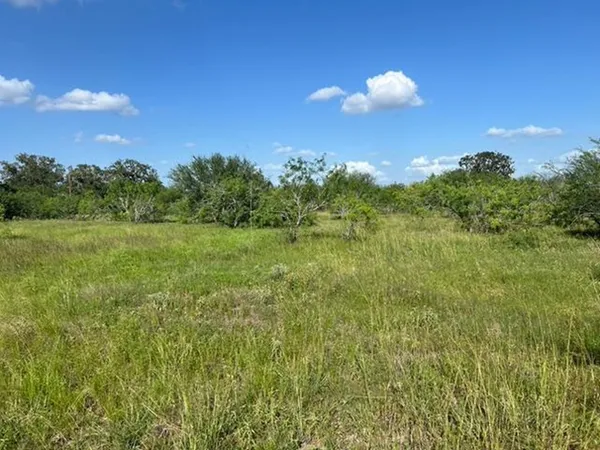 a view of a lake with a yard