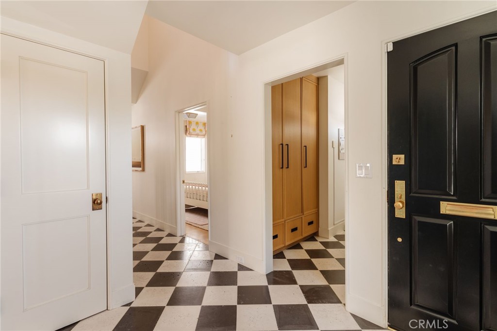 429 20th Street Manhattan Beach, CA 90266 - Photo 42 of 57 a view of a bathroom with a black and white checkered floor
