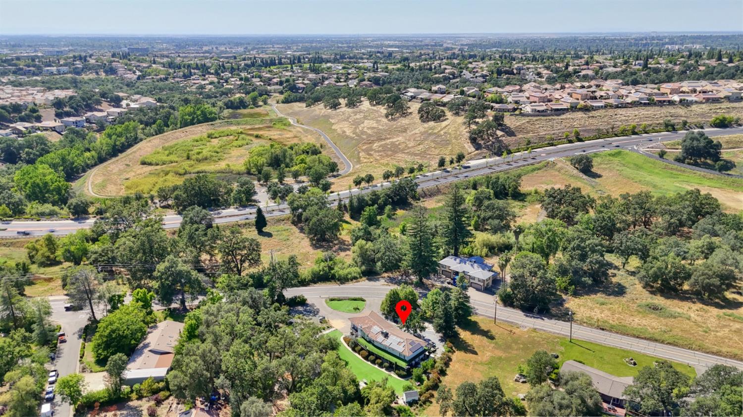 4330 Cavitt Stallman Road Granite Bay, CA 95746 - Photo 82 of 85 an aerial view of residential houses with outdoor space and trees
