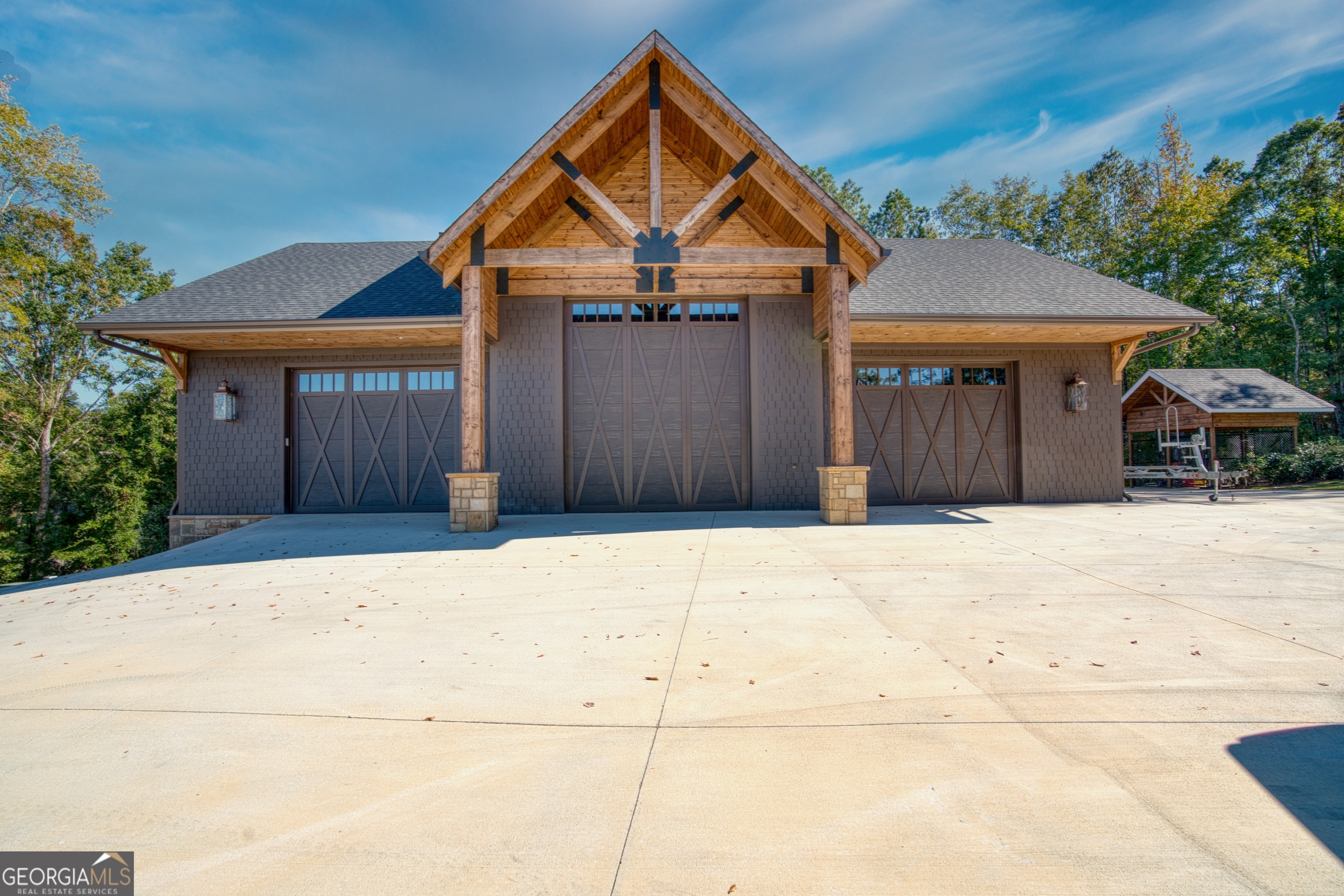 144 Co Road Leesburg, AL 35983 - Photo 101 of 109 a front view of a house with a yard and garage