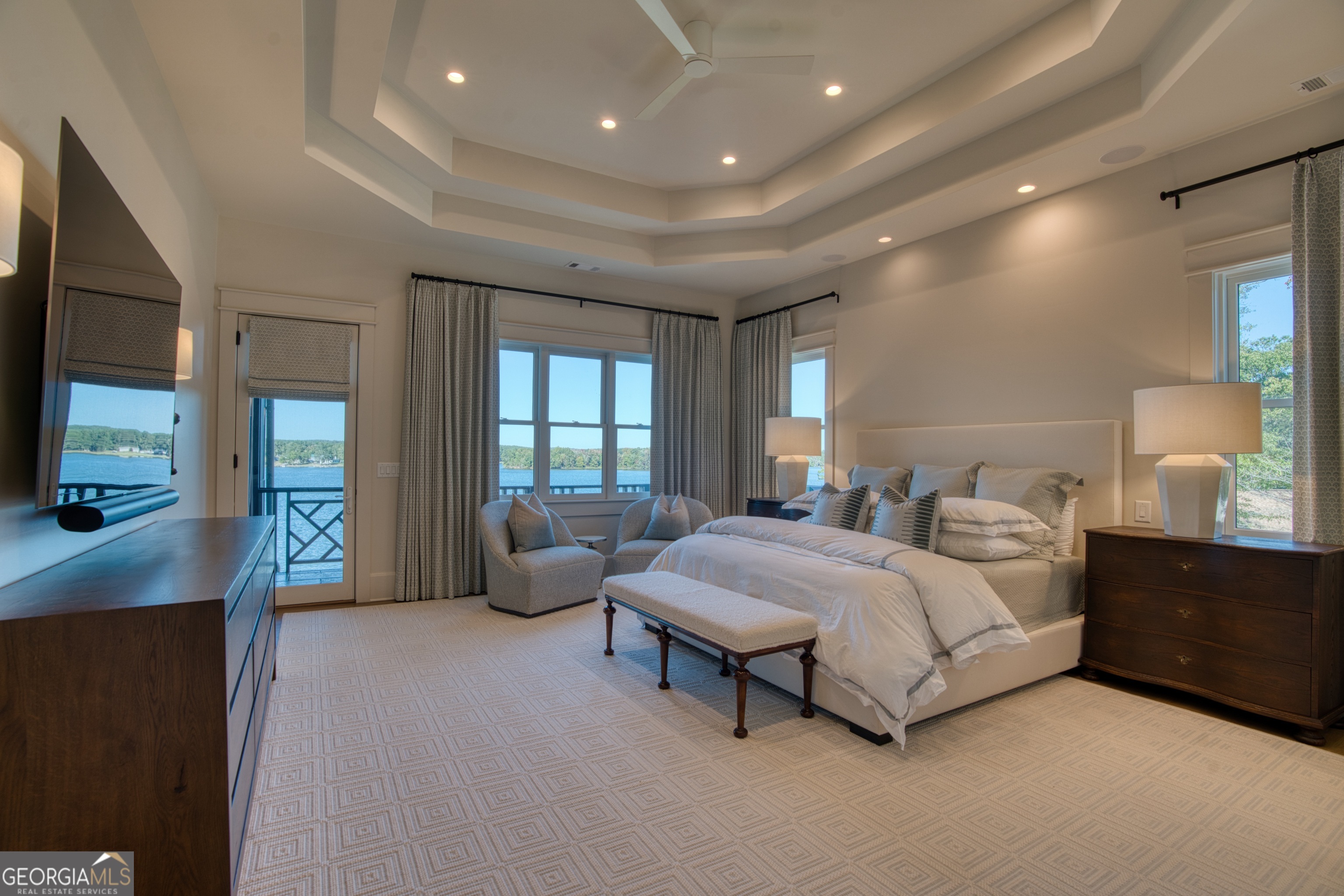 144 Co Road Leesburg, AL 35983 - Photo 32 of 109 a spacious bedroom with a bed and large windows