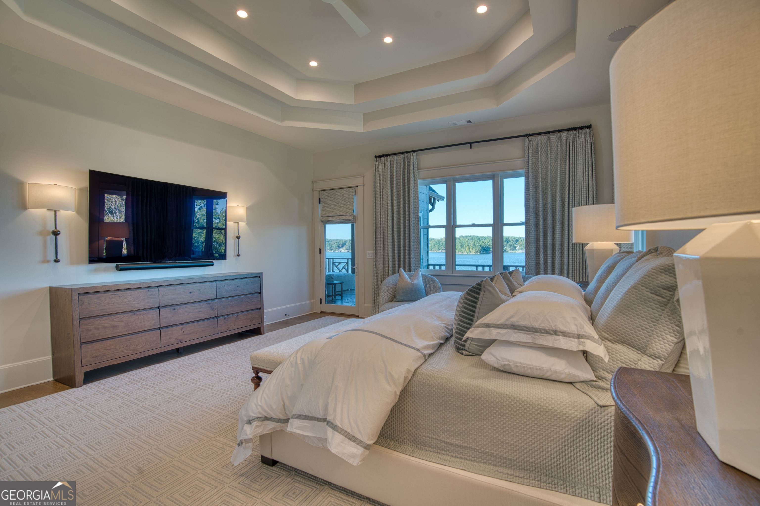 144 Co Road Leesburg, AL 35983 - Photo 35 of 109 a bedroom with a bed and a flat screen tv