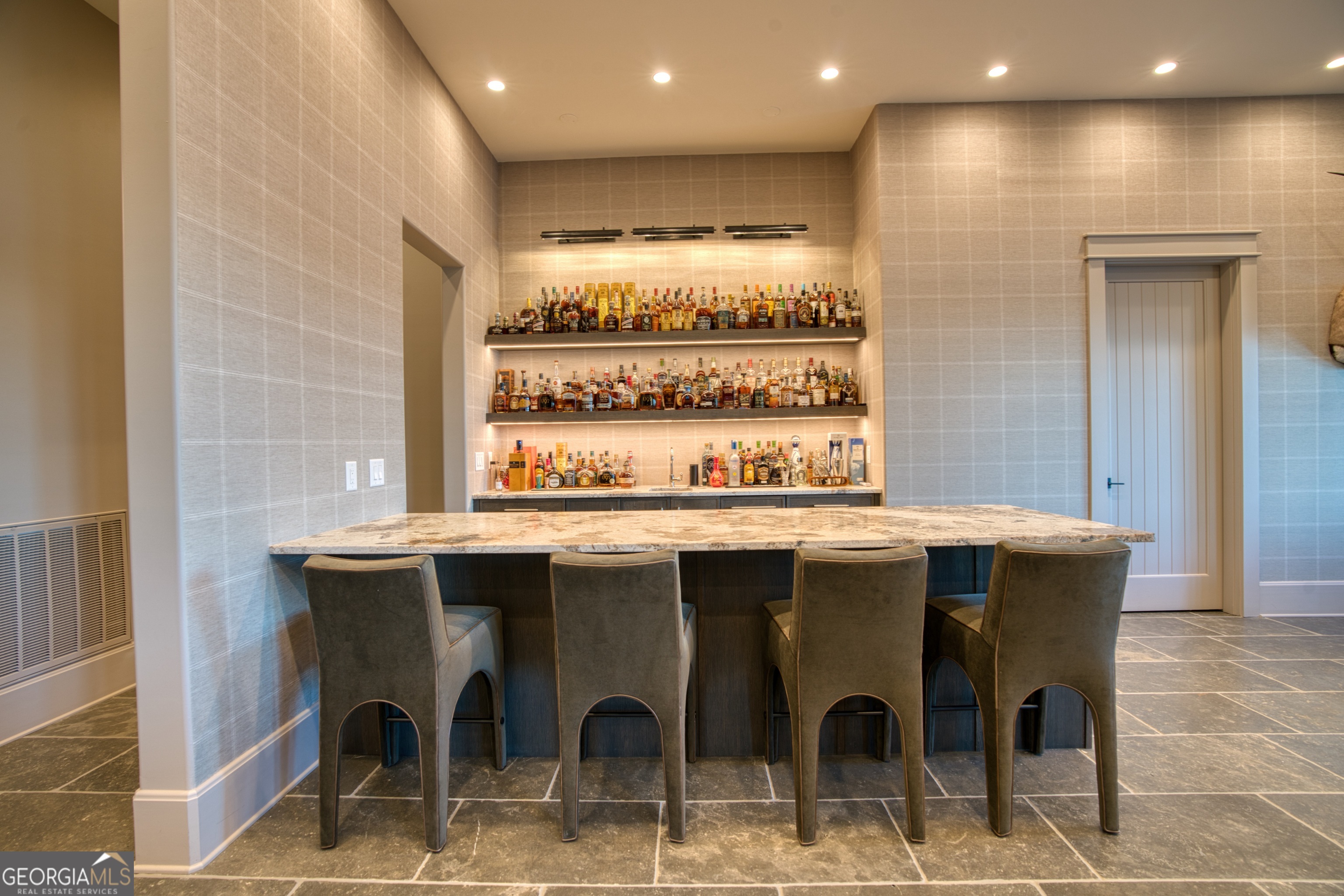 144 Co Road Leesburg, AL 35983 - Photo 63 of 109 a kitchen with a sink and chairs