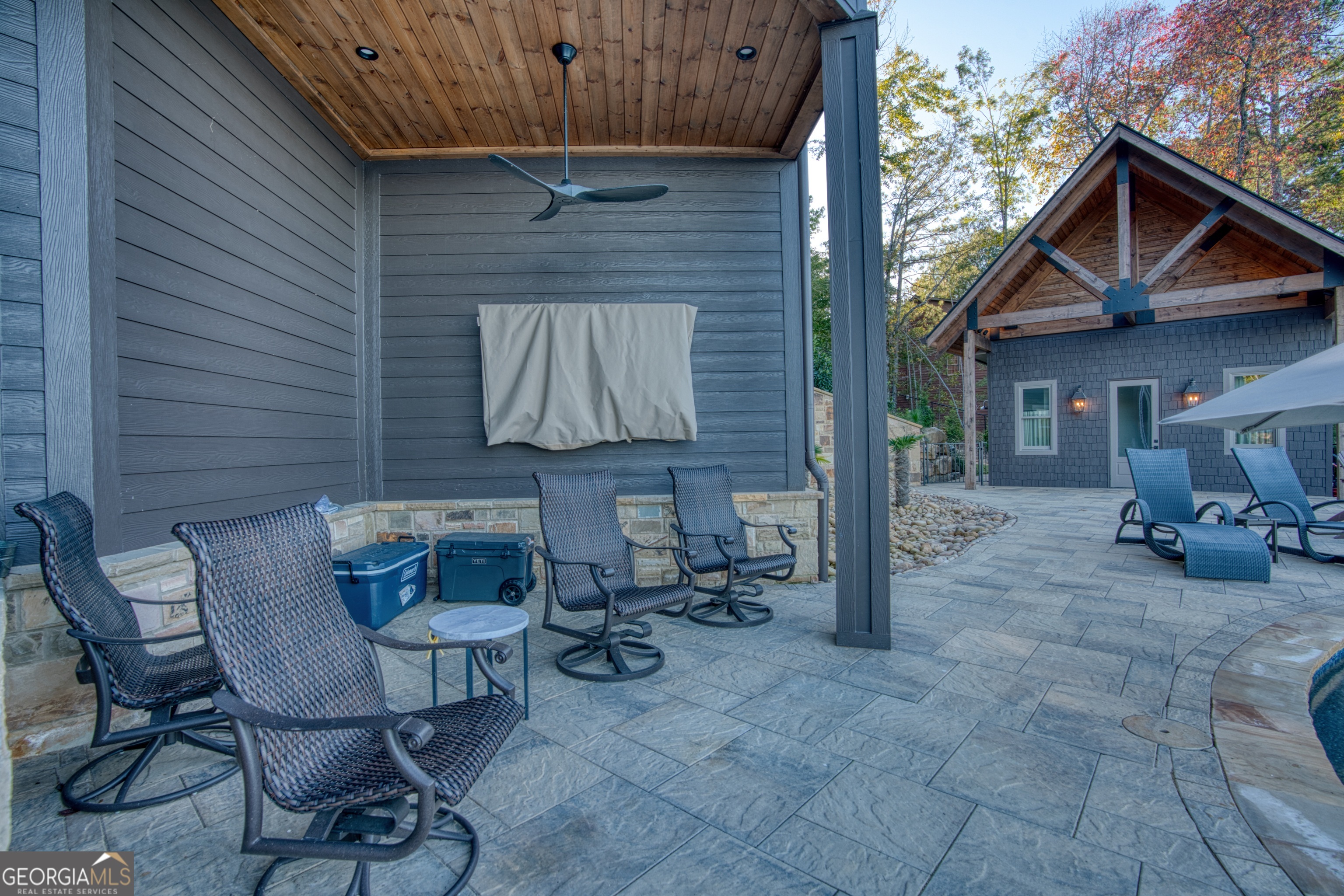 144 Co Road Leesburg, AL 35983 - Photo 76 of 109 a view of a chairs and table in backyard of the house