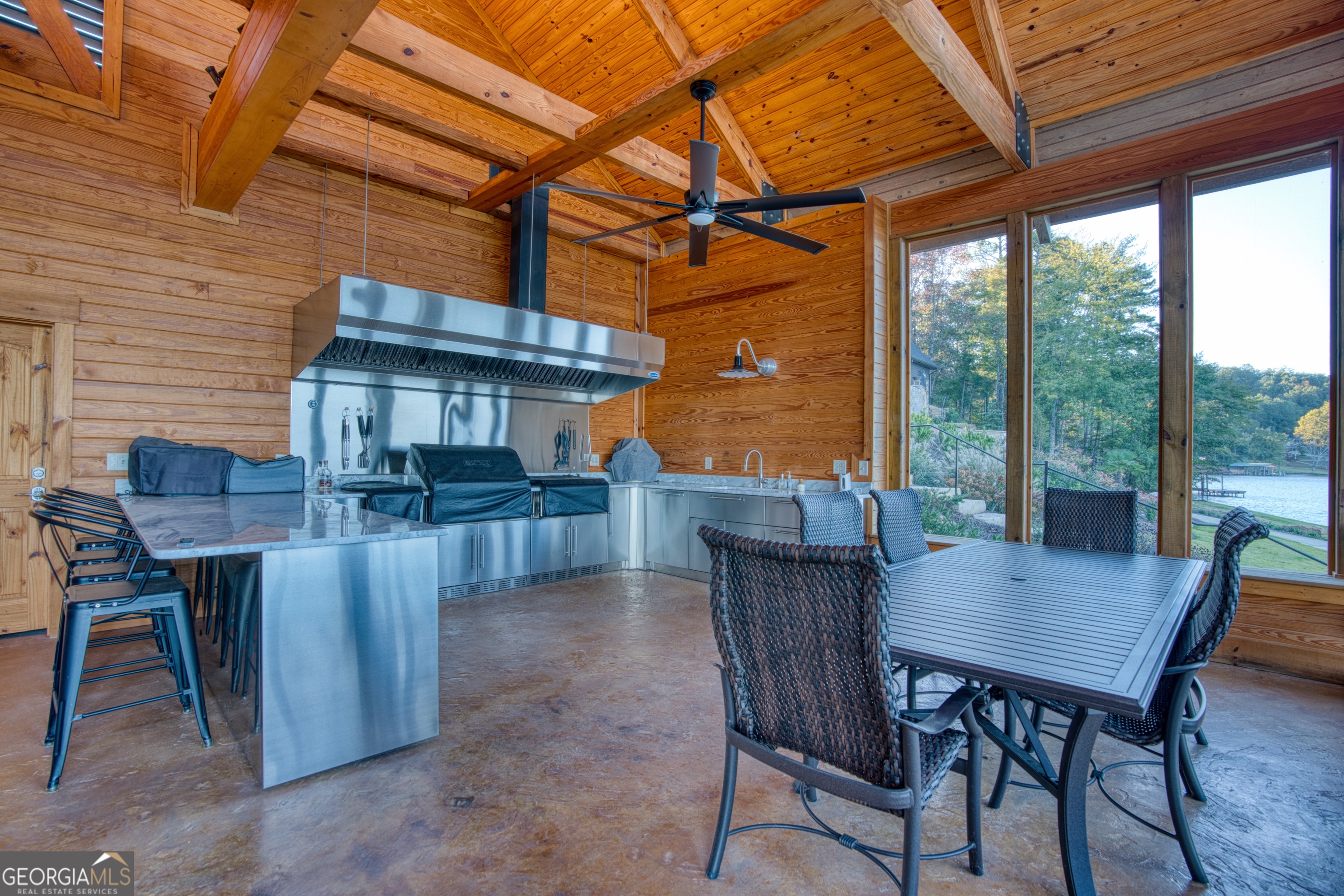 144 Co Road Leesburg, AL 35983 - Photo 90 of 109 a view of a patio with a table and chairs