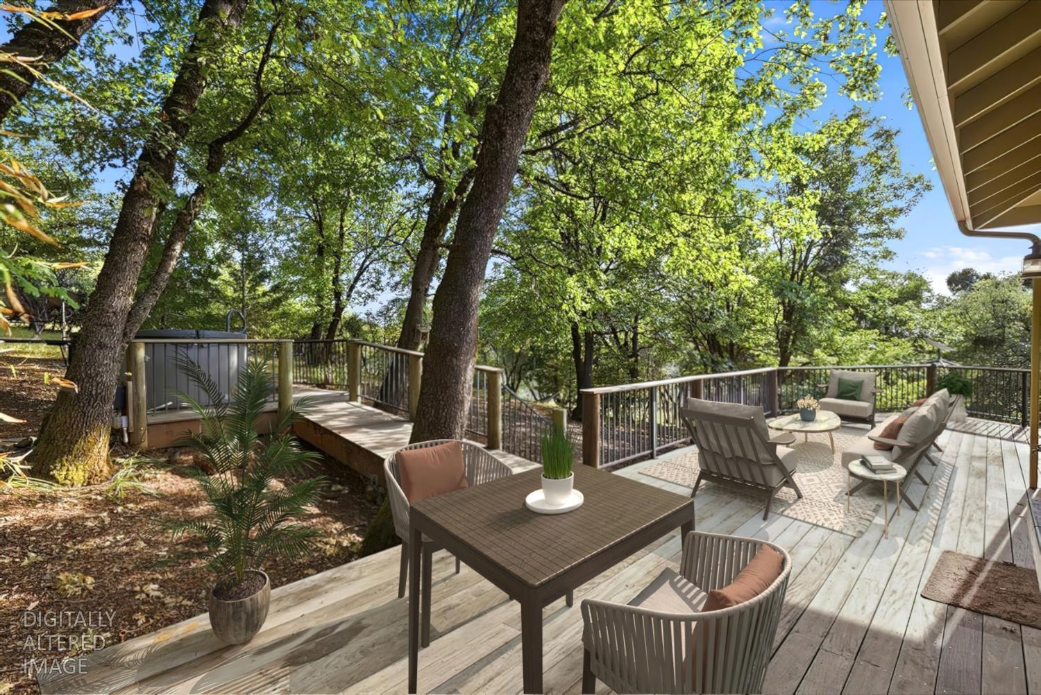 12531 Lowhills Road Nevada City, CA 95959 - Photo 57 of 92 a view of a patio with a table and chairs