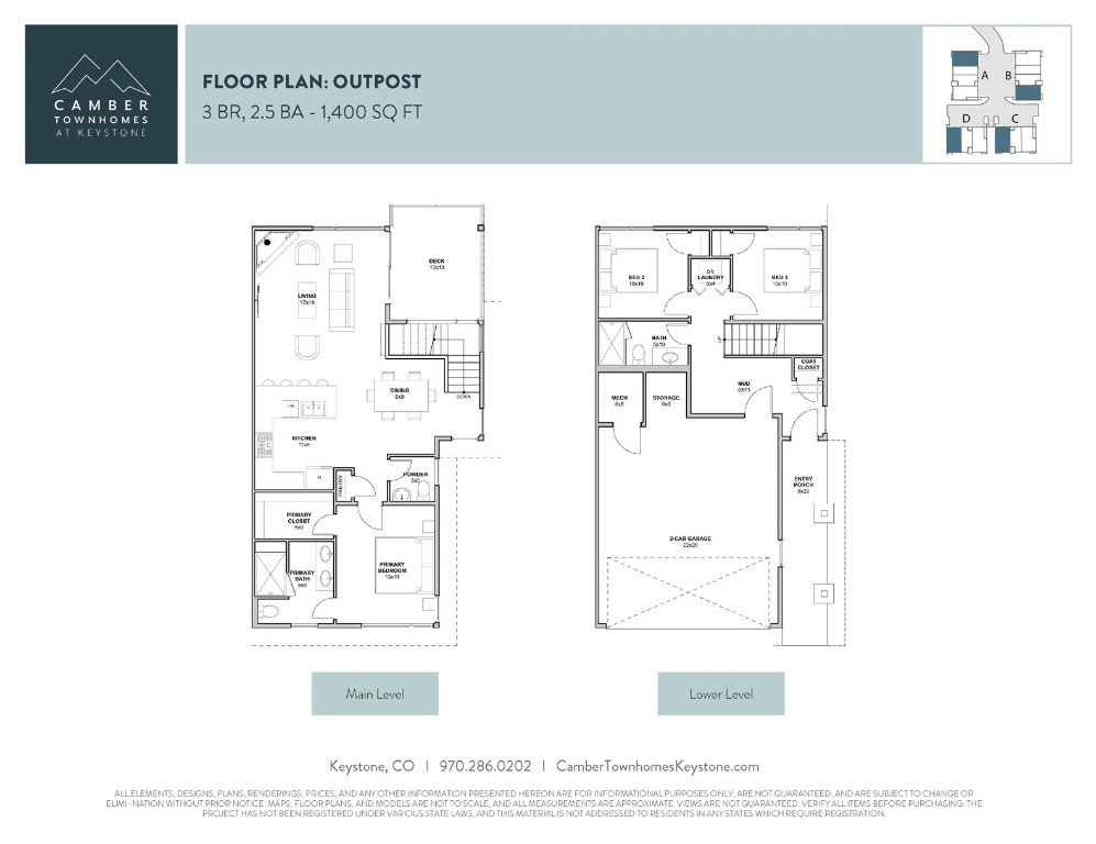 632 Montezuma Road, Unit C3 Keystone, CO 80435 - Photo 24 of 30 C-3 floor plan