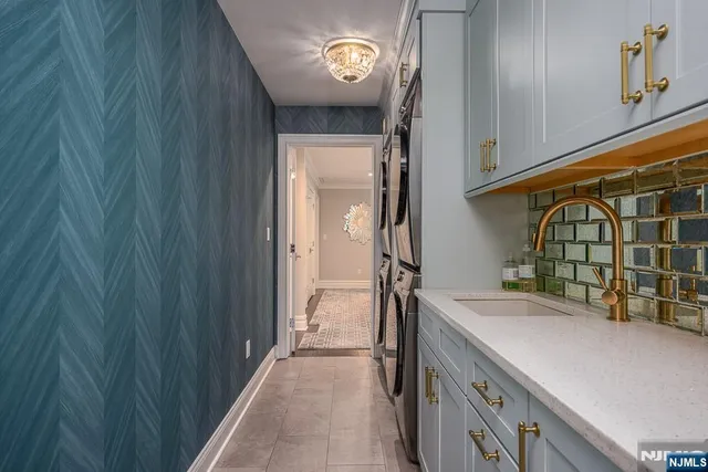 a view of a hallway with entryway