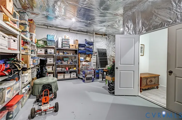 a view of storage and utility room