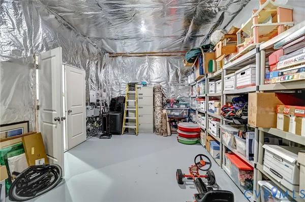 a storage and utility room
