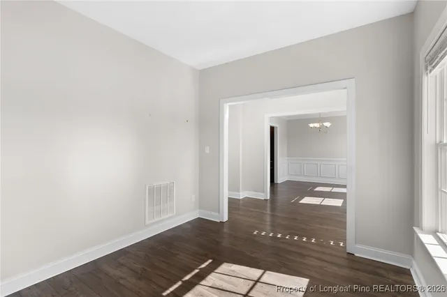 wooden floor in a room