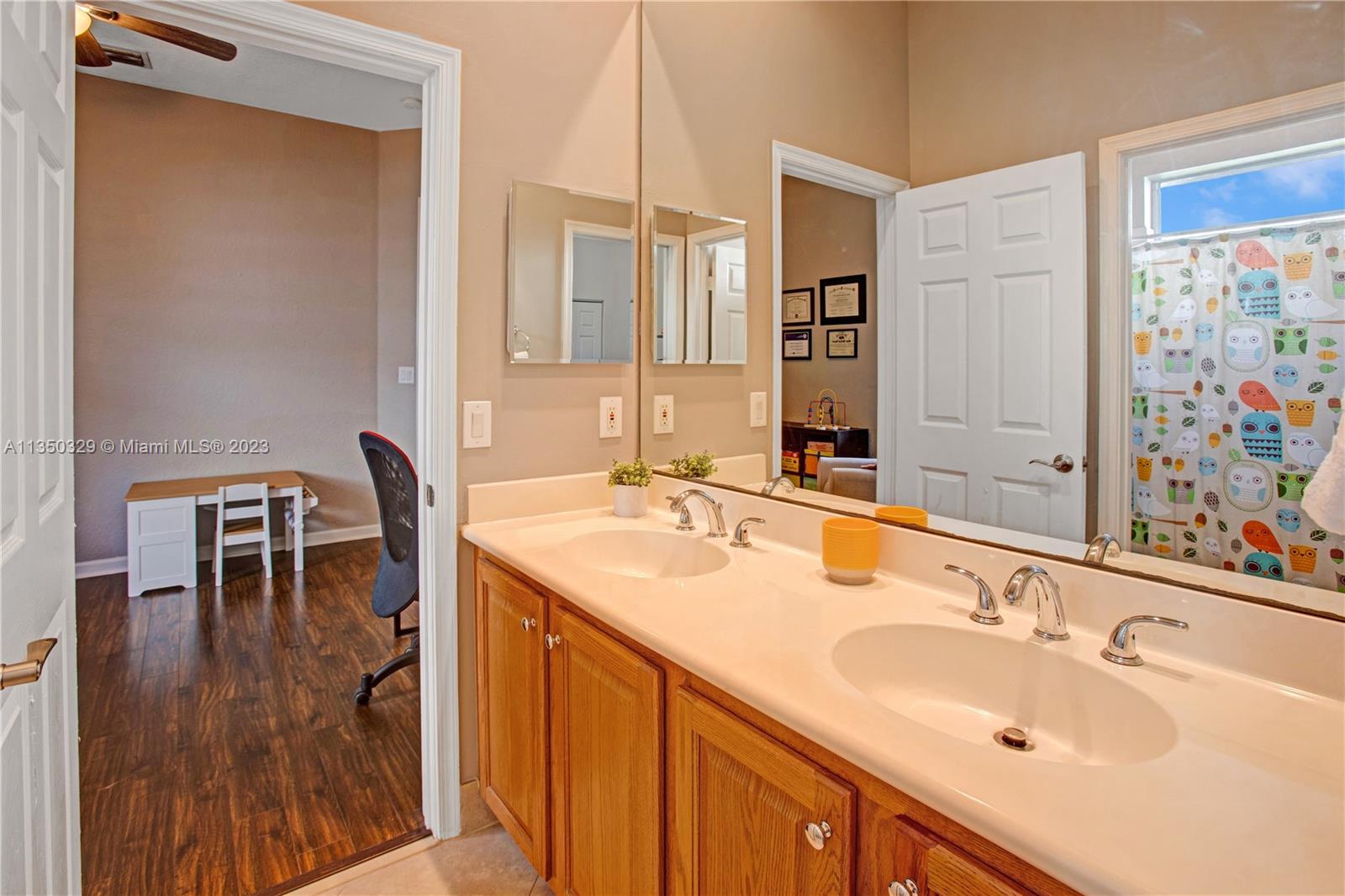 3060 Southwest 195th Terrace Miramar, FL 33029 - Photo 28 of 76 a bathroom with a sink and a mirror