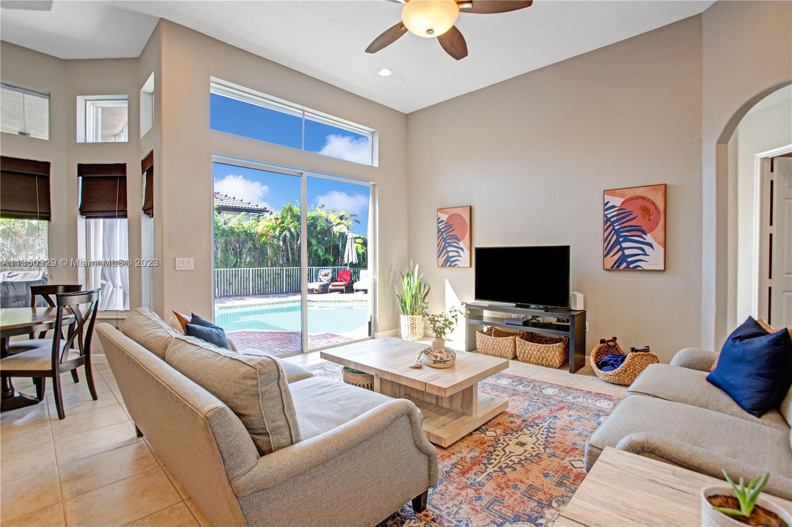 3060 Southwest 195th Terrace Miramar, FL 33029 - Photo 39 of 76 a living room with furniture and a flat screen tv