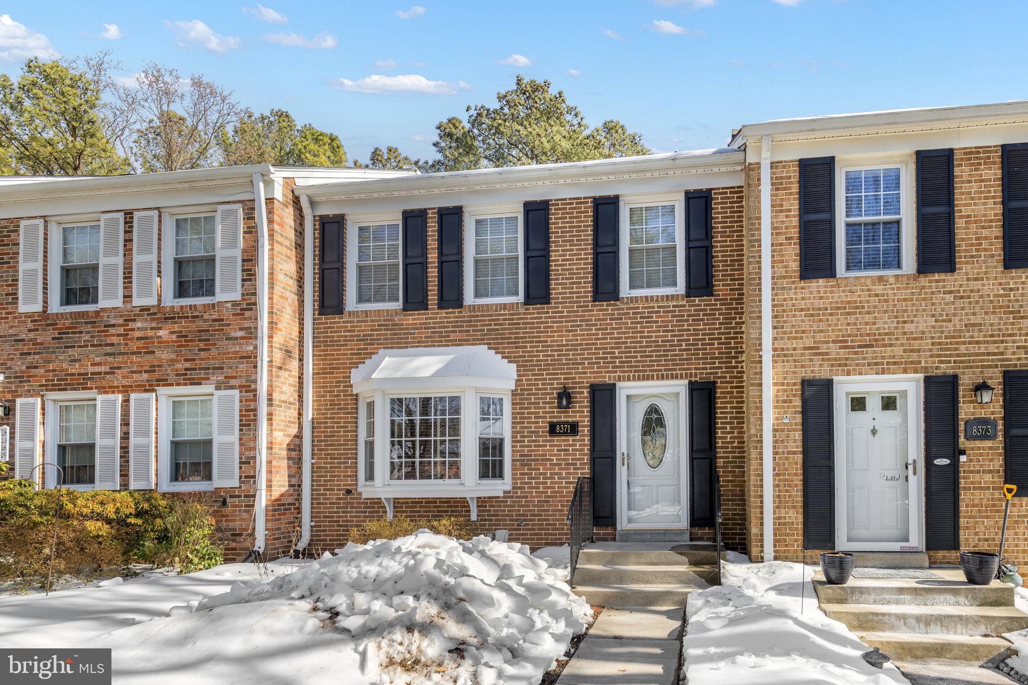 front view of a brick house