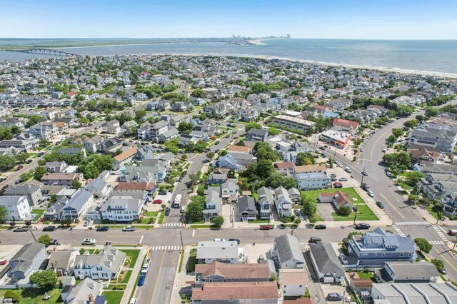 an aerial view of a city